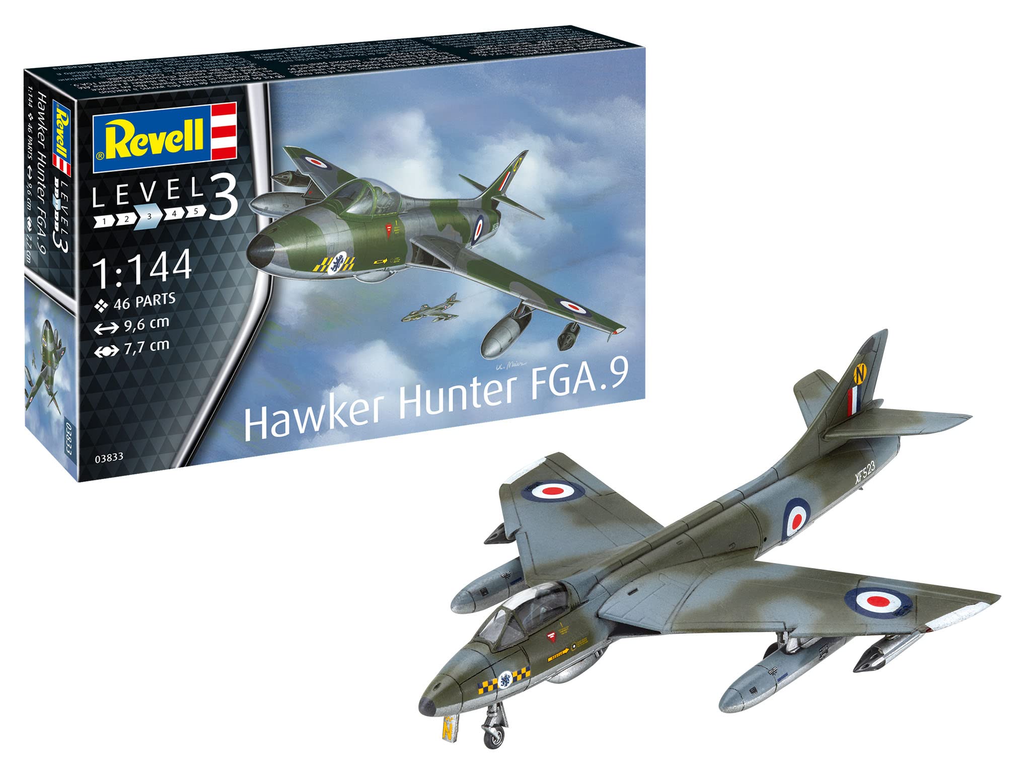 Hawker Hunter Flugzeugmodell von Revell