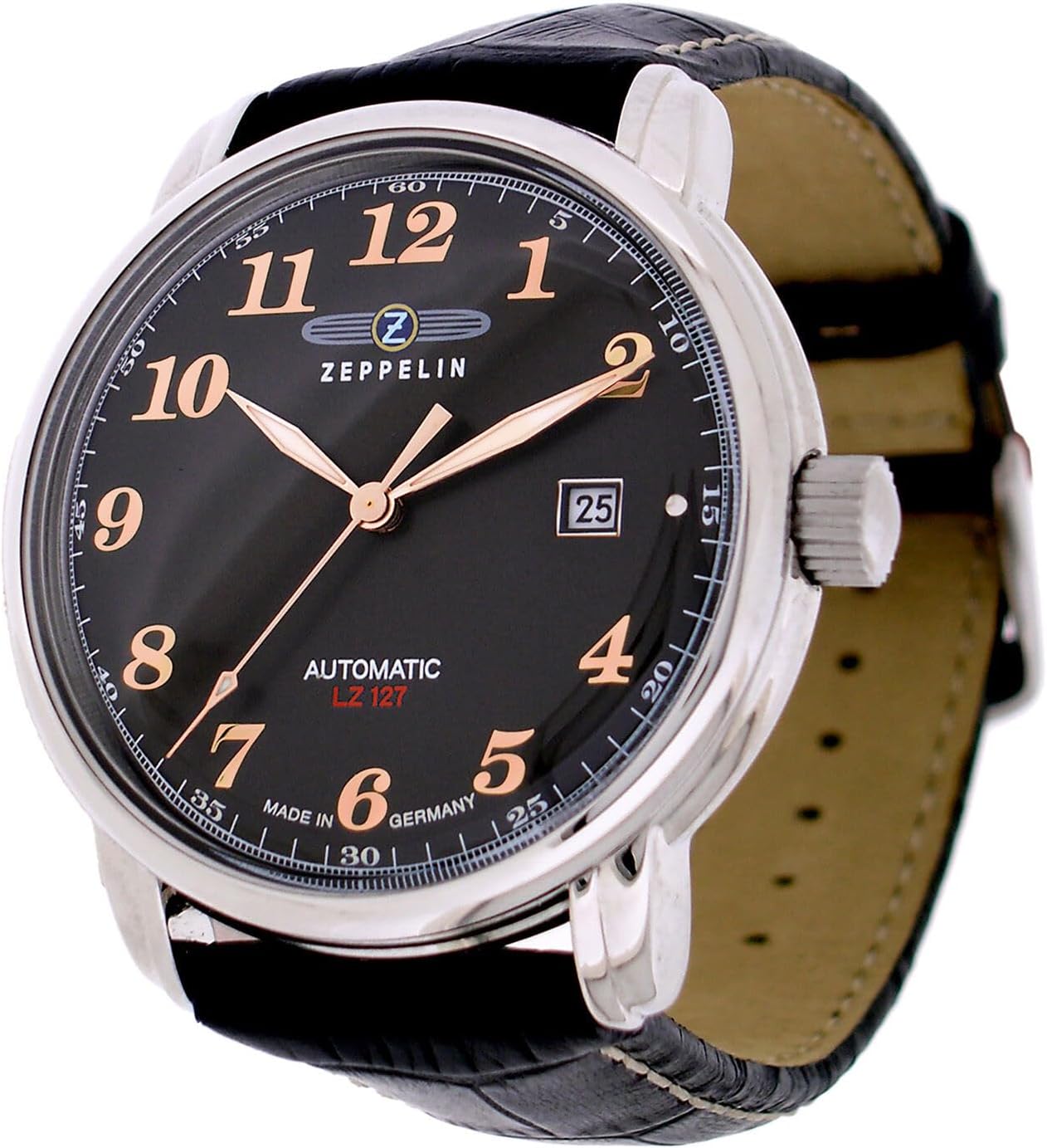 Elegante Zeppelin Automatik Herrenuhr Leder – Bild 3